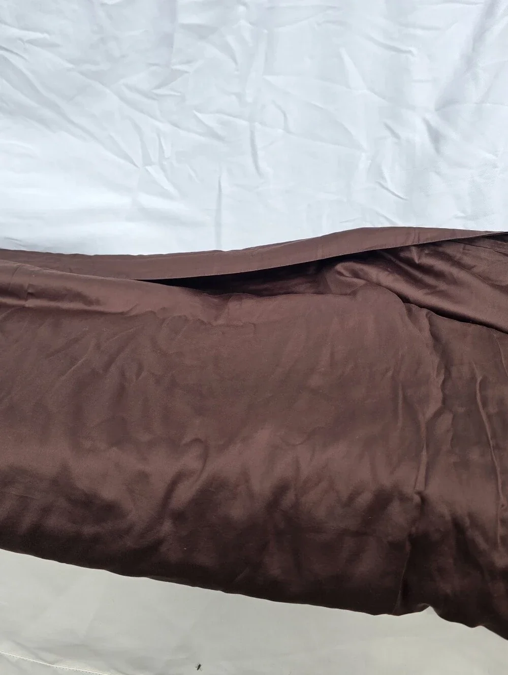 NWOT Quince King Cal King Duvet Cover Set Giza Sateen Cotton Espresso 2 Shams